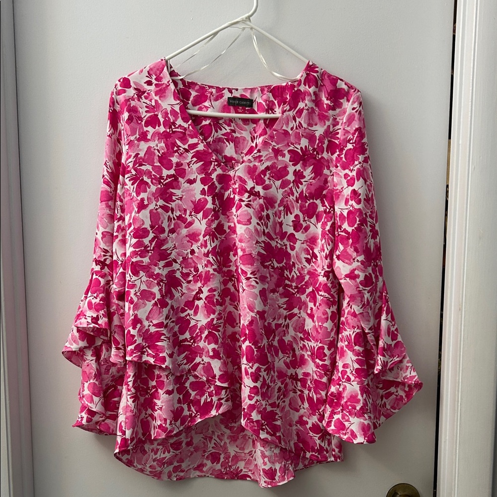 Vince Camuto Pink Floral Blouse